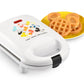 Mickey Mouse 90th mini waffle maker white with Mickey waffles on plate MIC-9 Select Brands