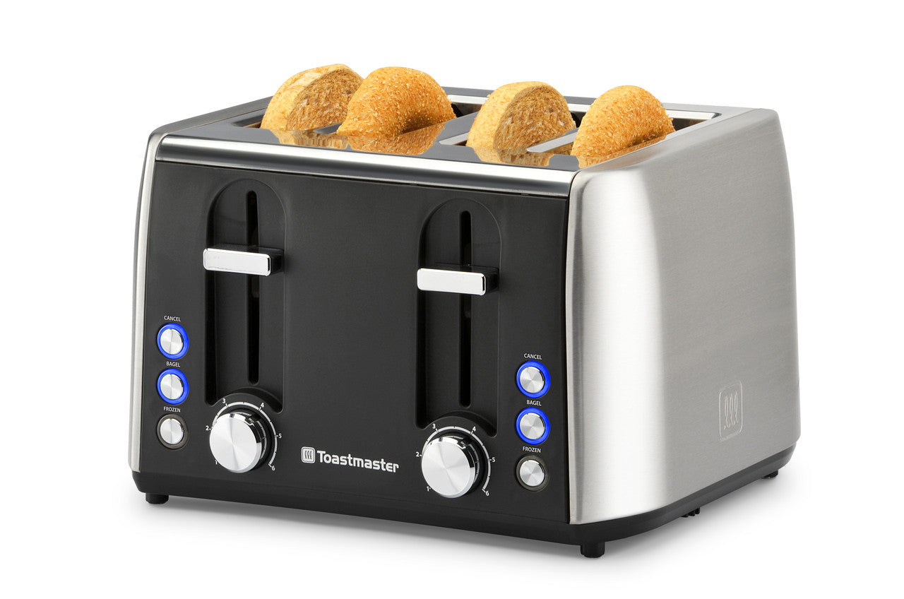 Toastmaster 4-slice fast toaster stainless steel with toast TM-49TS Select Brands