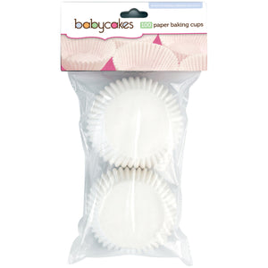 Babycakes Mini Cupcake Liners, White CC-100WS in Package Select Brands