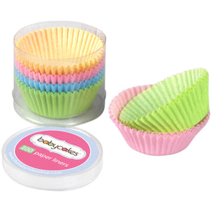 Babycakes Mini Cupcake Liners, Pastel CC-400 in Package Select Brands