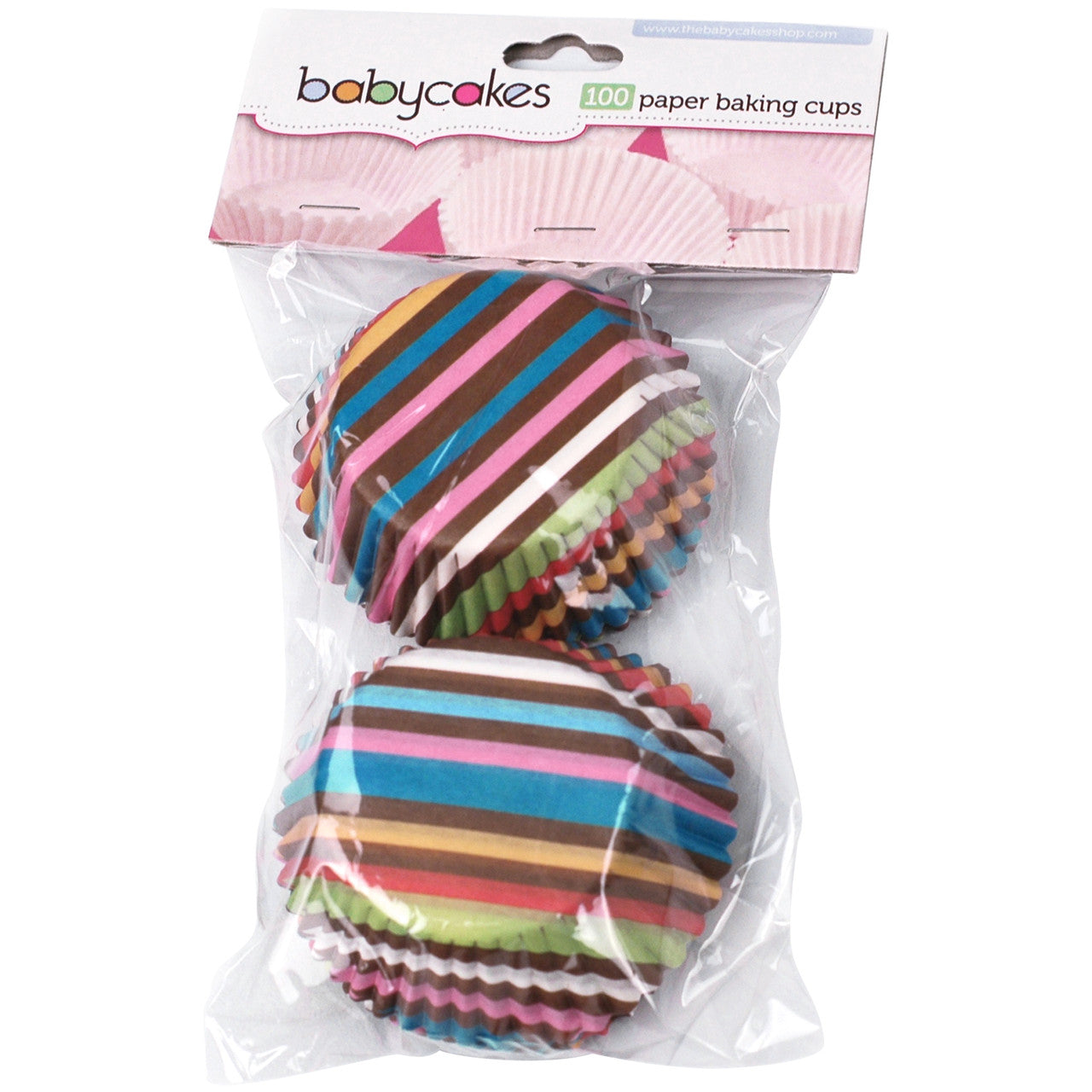 Babycakes Mini Cupcake Liners, Striped CCL-300ST in Package Select Brands