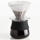 TRU Automatic Pour Over Coffee Maker Plastic Cone Dripper with Size 01 White Paper Cone Filter and Glass Carafe with Silicone Grip CM-001PO Select Brands