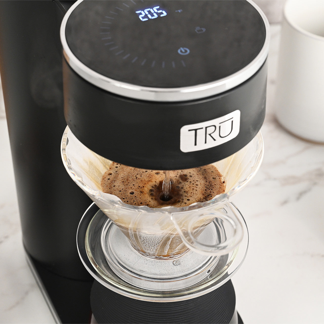 TRU Automatic Pour Over Coffee Maker Orbital Water Control for Optimized Water to Grounds Pour Over Ratio CM-001PO Select Brands