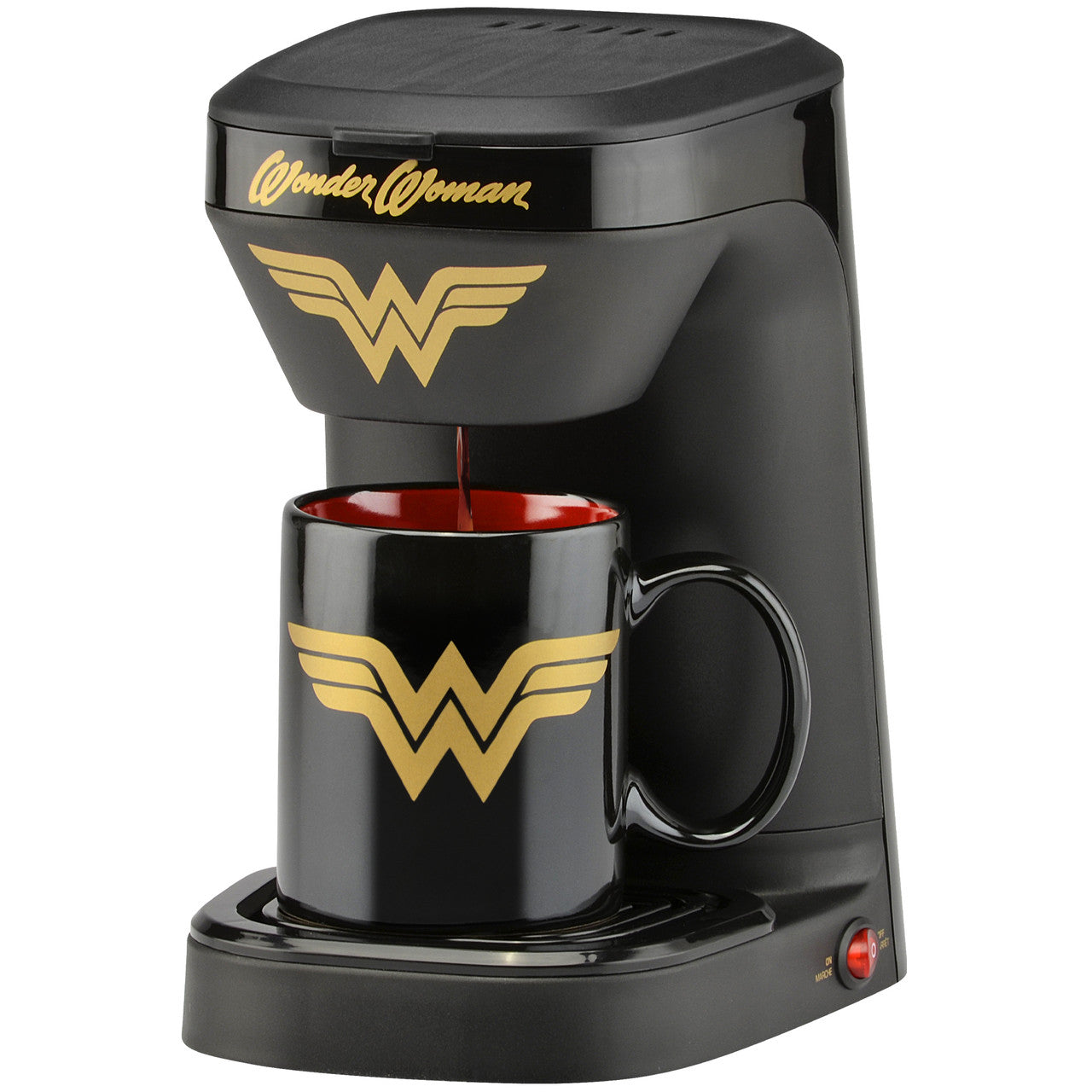 Wonder Woman 1-cup coffee maker with 12 ounce mug DCW-123CN Select Brands