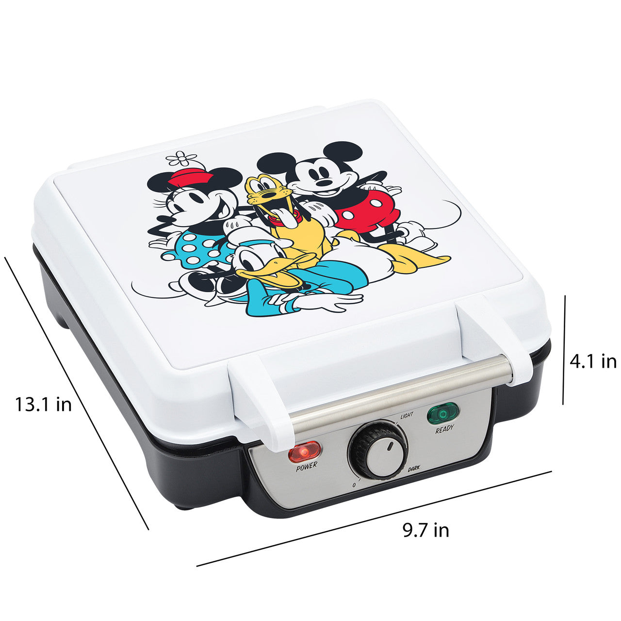 Mickey and Friends waffle maker with dimensions DSC-281 Select Brands