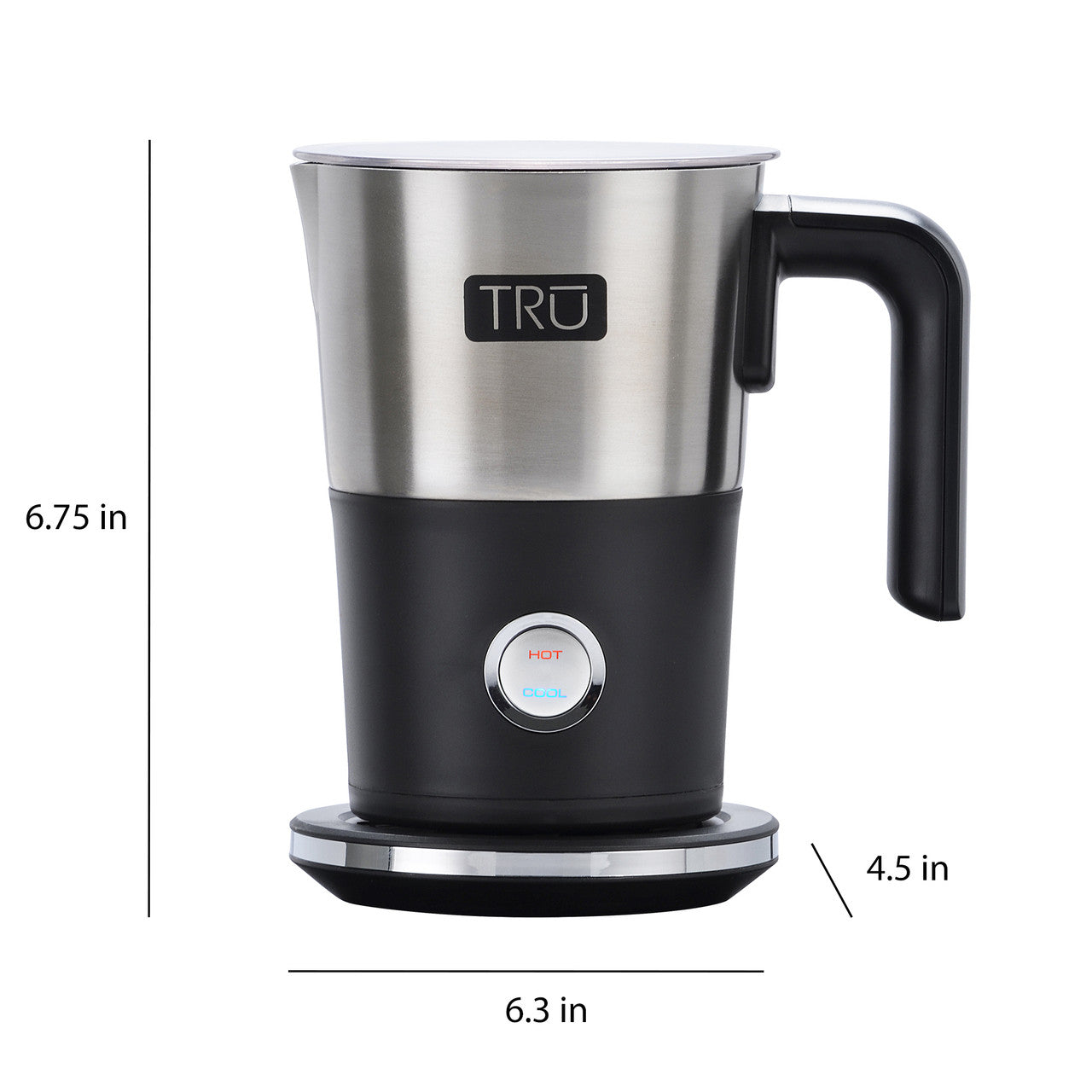 TRU Electric Milk Frother image with dimensions FR-015 Select Brands