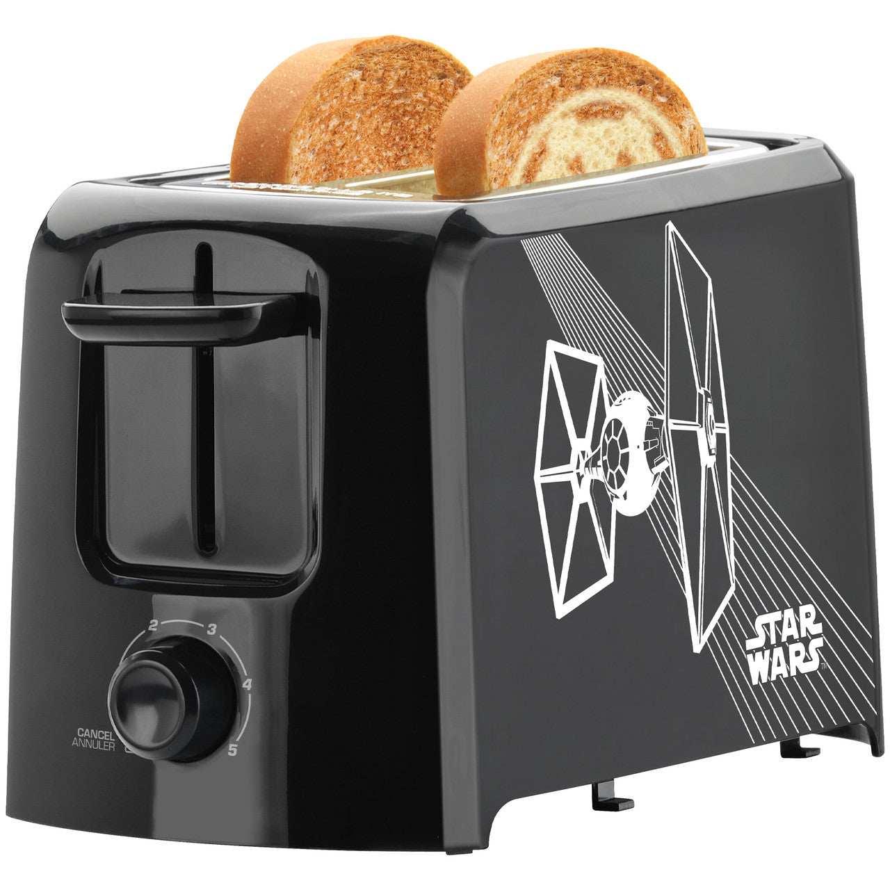 Star Wars 2-Slice Toaster TIE fighter side LSW-21CN Select Brands