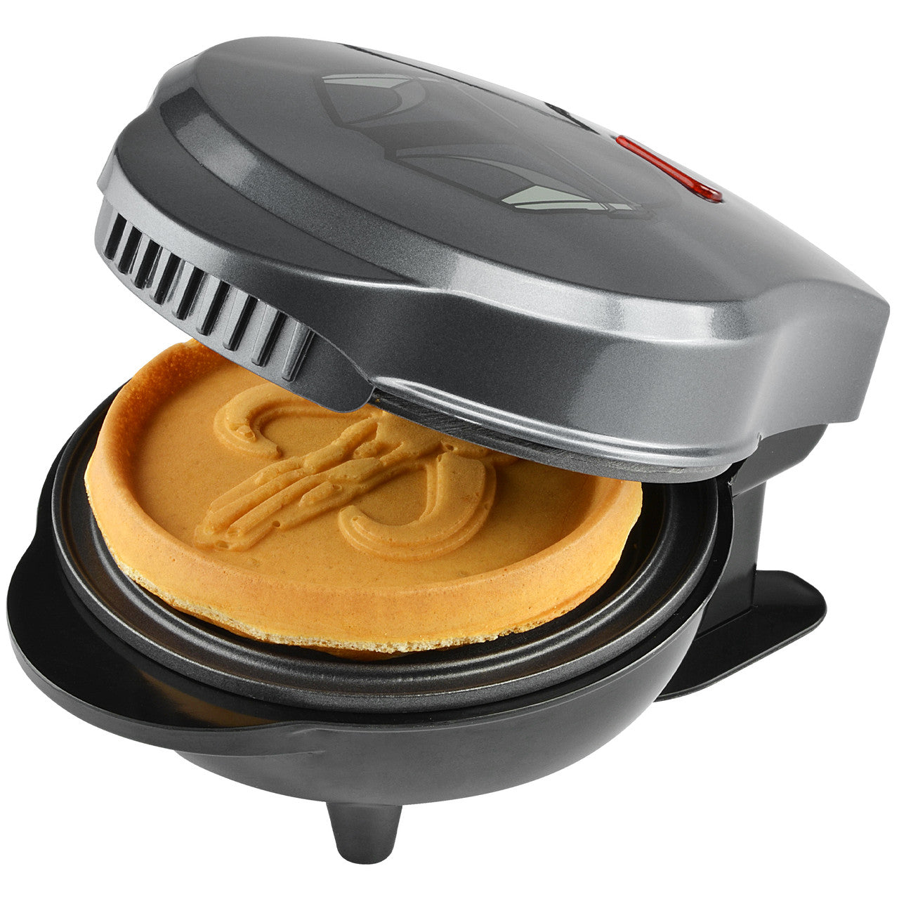 Star Wars The Mandalorian 4" mini waffle maker open with waffle LSW-46M Select Brands