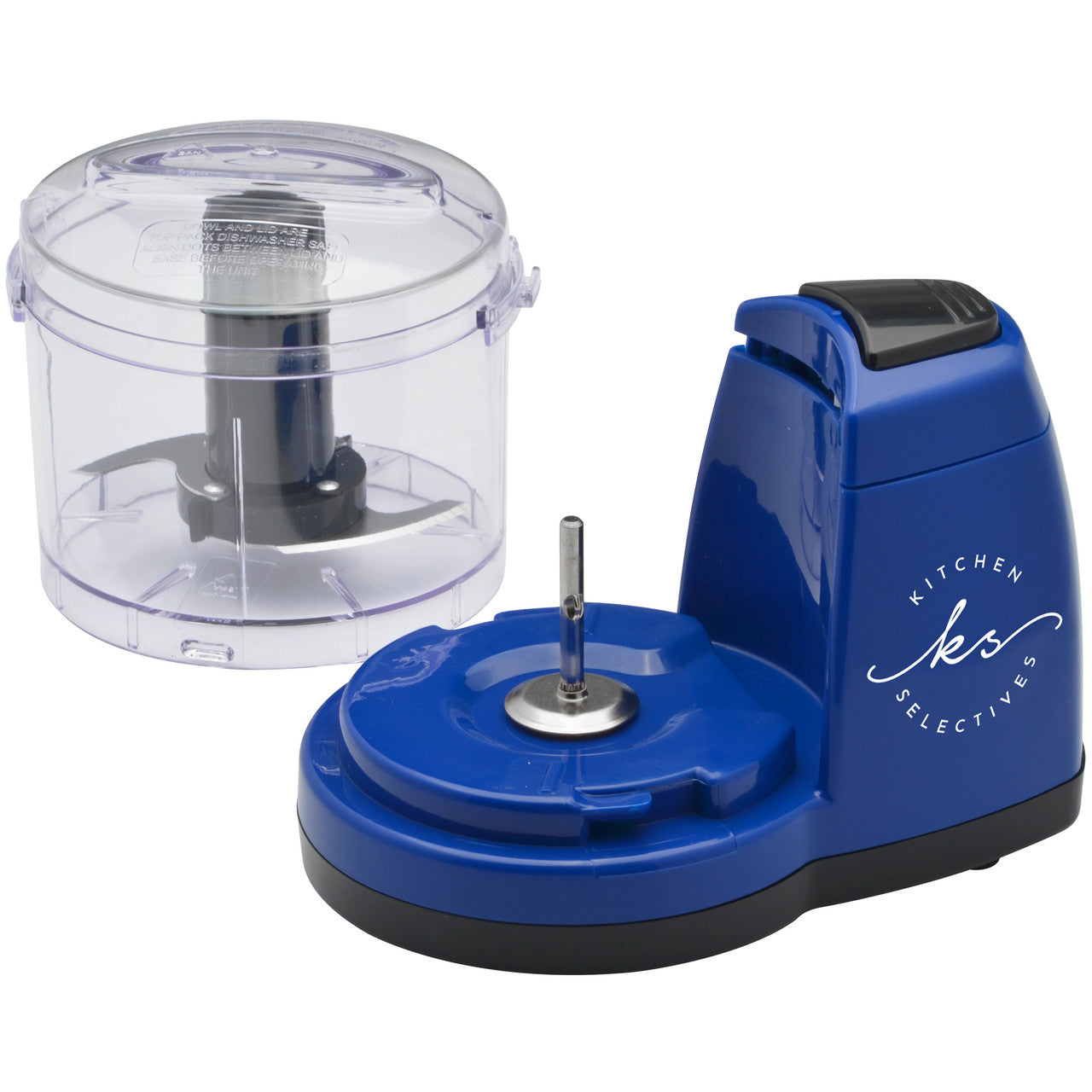 Kitchen Selectives 1½ cup mini chopper color series cobalt blue disassembled MC-6CB Select Brands