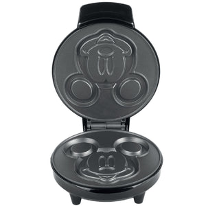 Disney Mickey Mouse Round Waffle Maker open with nonstick ceramic coating MIC-2501 Select Brands