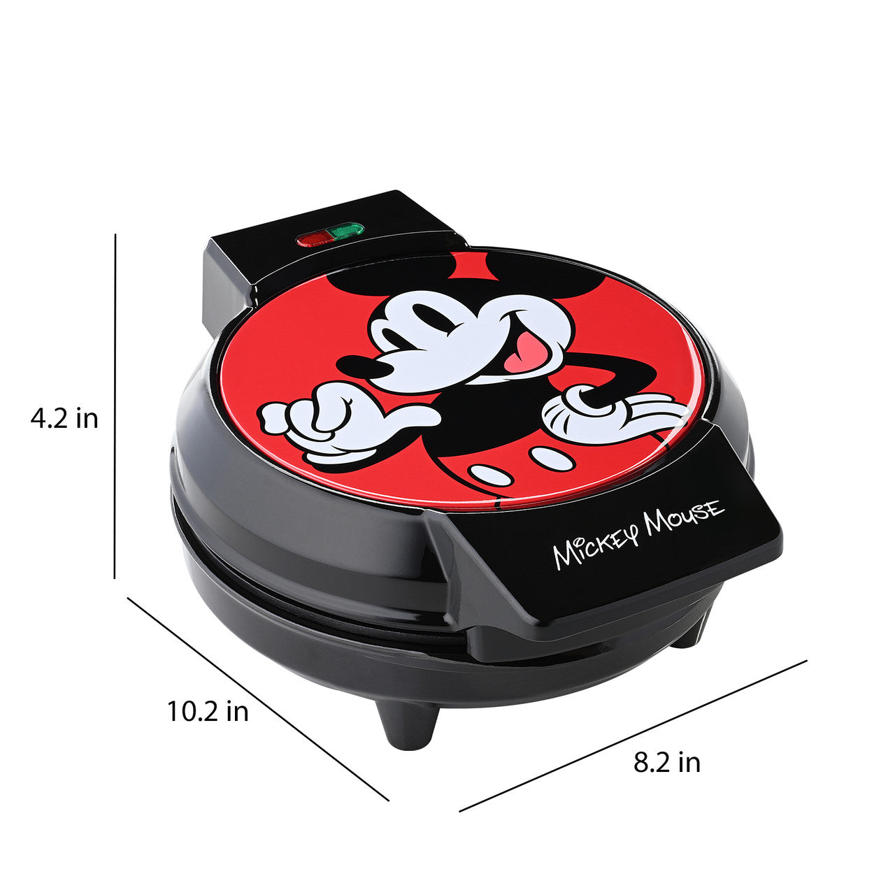 Disney Mickey Mouse Round Waffle Maker with Product Dimensions Width, Depth and Height MIC-2501 Select Brands