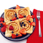 Avengers waffles lifestyle image on plate with berries MVA-281 Select Brands