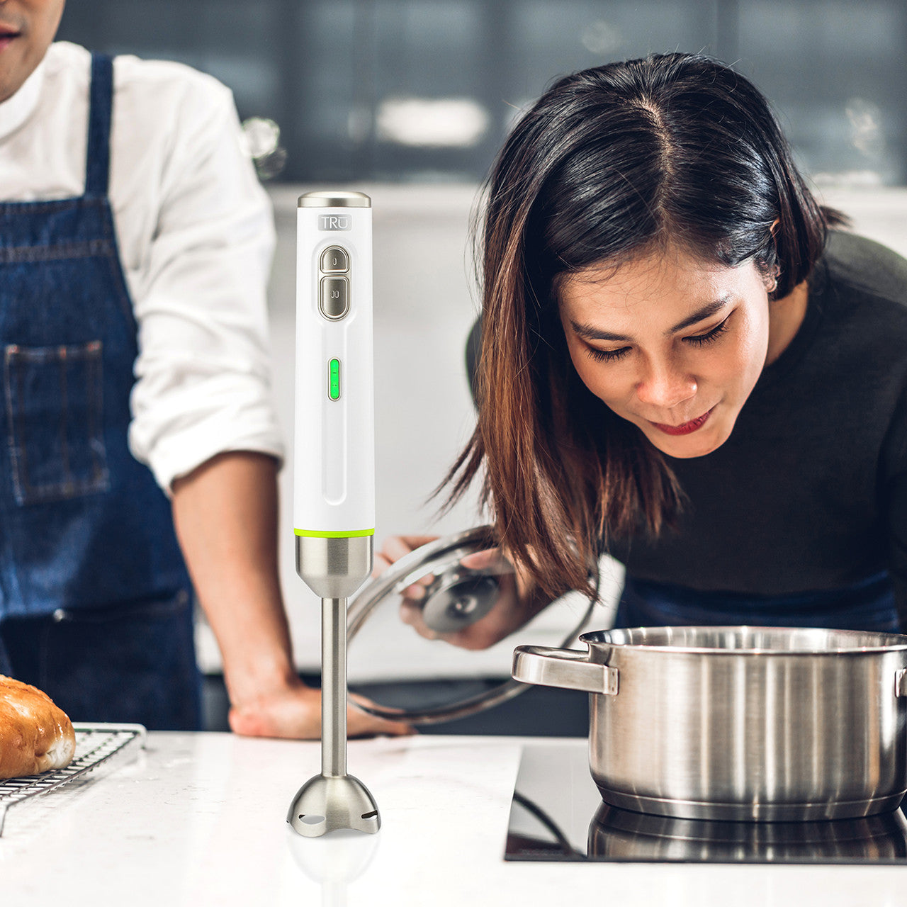 TRU Cordless Rechargeable 2 Speed Immersion Blender Food Prep Lifestyle Kitchen Photo RC-200IB Select Brands