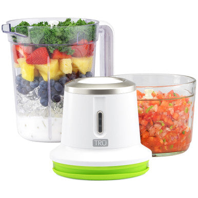 TRU Cordless Rechargeable Chopper and Party Blender Combo Set