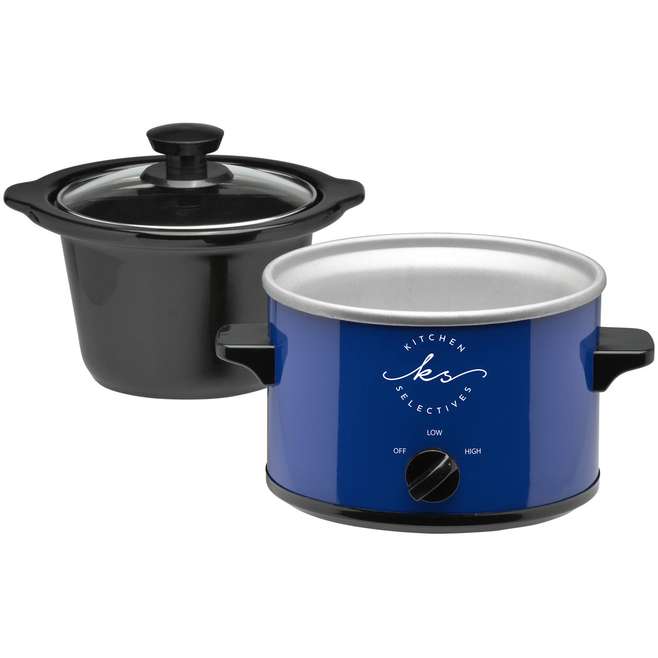 Kitchen Selectives 1½ quart round color series slow cooker cobalt blue with removable insert SC-15CB Select Brands