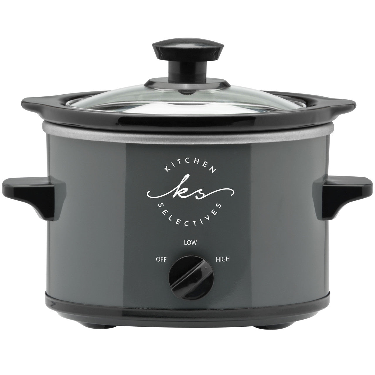 Kitchen Selectives 1½ quart round color series slow cooker dark gray SC-15GY Select Brands