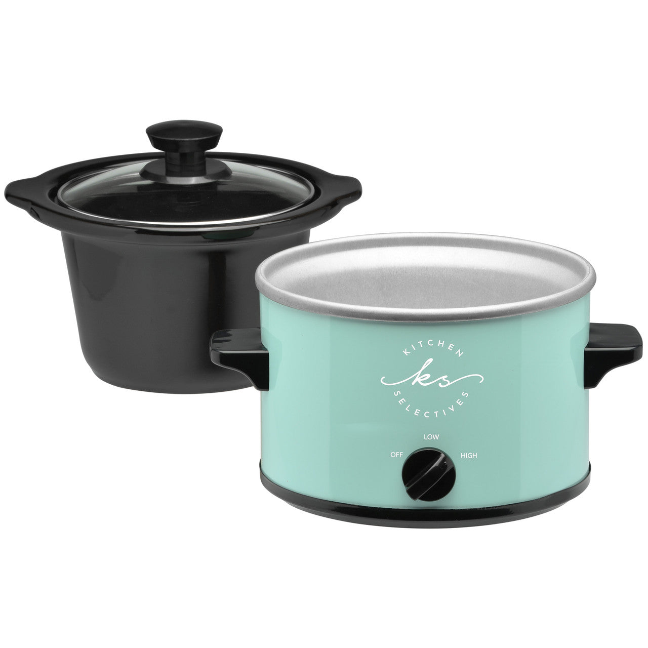 Kitchen Selectives 1½ quart round color series slow cooker mint green with removable insert SC-15MG Select Brands