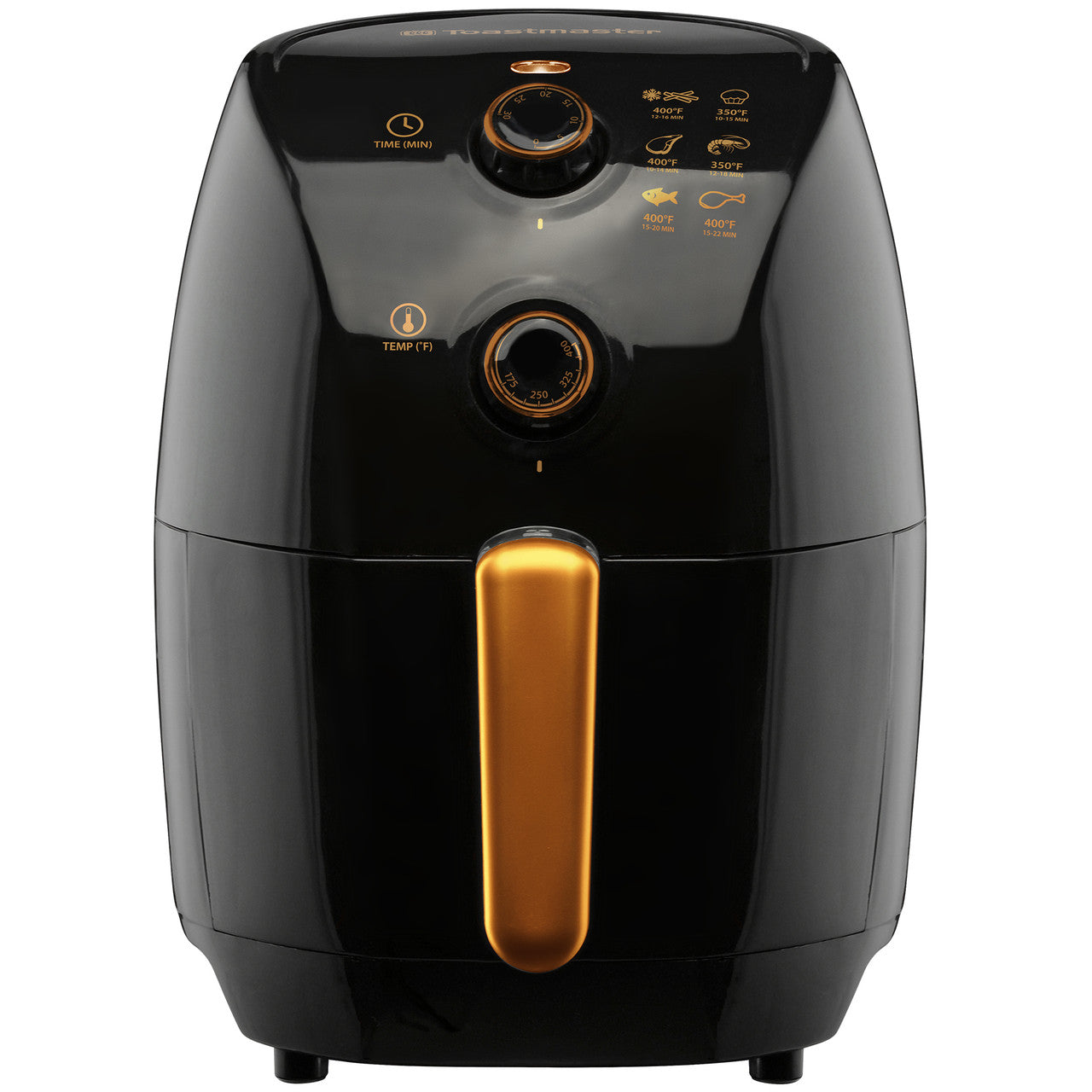 Toastmaster 1.5L (1.6 Qt) compact air fryer black and copper TM-150AFCP Select Brands