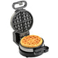 Toastmaster round rotating waffle maker with nonstick coating and golden brown waffle TM-285WM Select Brands