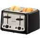 4-Slice Toaster Black with Stainless