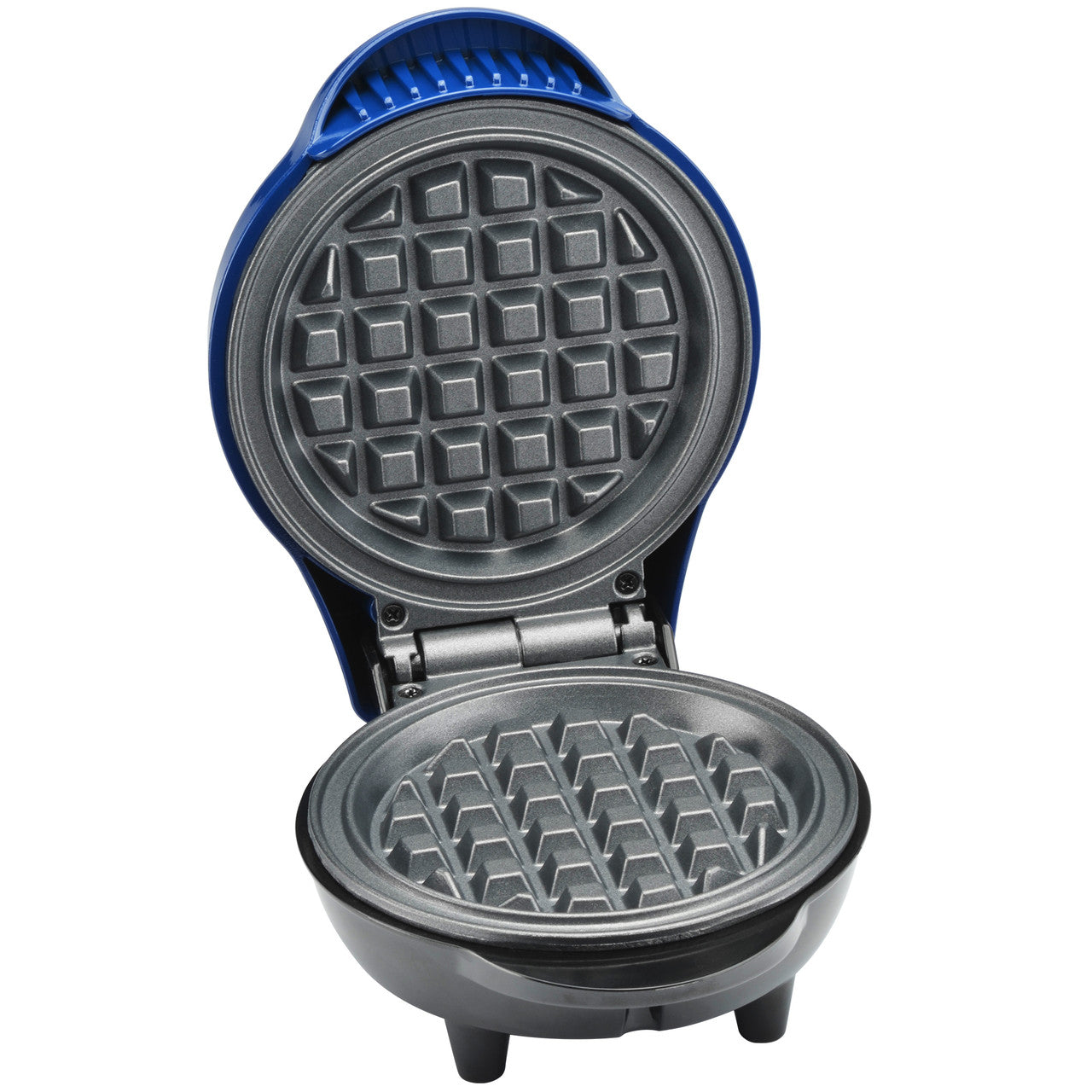 Kitchen Selectives 4" mini waffle maker color series cobalt blue open WM-46CB Select Brands