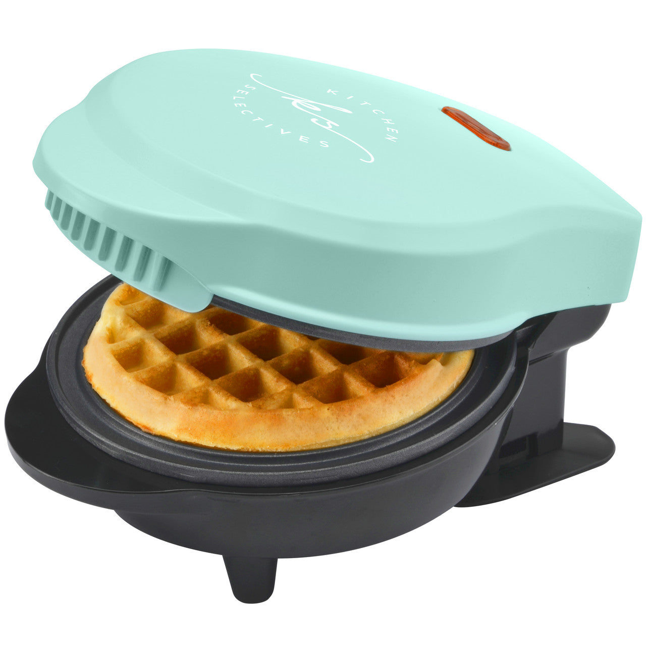 Kitchen Selectives 4" mini waffle maker color series mint green with waffle WM-46MG Select Brands